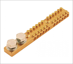2 x M10 Stude 12 Pole Brass Neutral Links